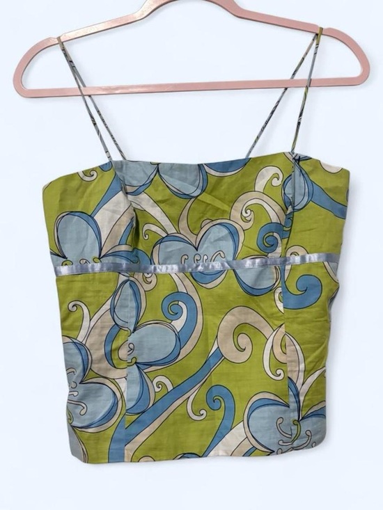Laundry By Shelli Segal Tops - NWT Vintage Y2K Laundy by Shelli Segal cotton paisley top with blue ribbon